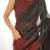 Red premium celebrity inspired multicolor sequins georgette saree with embroidered satin banglori blouse