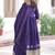 Purple  vichitra silk sequins embroidered gown with dupatta