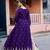 Purple premium designer faux georgette gown with soft silk dupatta