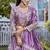 purple vichitra silk lehenga with embroidery