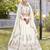 white vichitra silk lehenga with embroidery