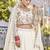 white vichitra silk lehenga with embroidery