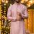 Men   s silk jacquard rose pink kurta with cotton pyjama