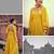 Yellow embroidered georgette anarkali-salwar-kameez