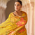 Yellow embroidered silk sharara salwar kameez
