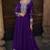 Purple embroidered georgette anarkali-salwar-kameez