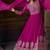 Magenta embroidered georgette anarkali-salwar-kameez