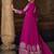 Magenta embroidered georgette anarkali-salwar-kameez