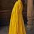 Yellow embroidered georgette anarkali-salwar-kameez