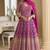 Pink embroidered georgette anarkali-salwar-kameez