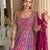 Pink embroidered georgette anarkali-salwar-kameez