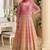 Pink embroidered georgette anarkali-salwar-kameez