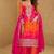 Pink embroidered silk sharara salwar kameez