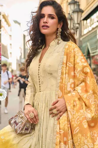 Cream embroidered silk silk-salwar-kameez
