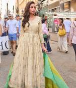 Cream embroidered silk silk-salwar-kameez