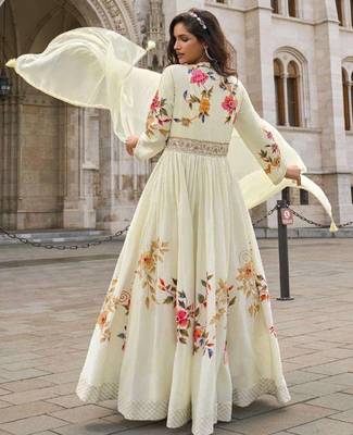 Cream embroidered silk party-wear-salwar-kameez 2