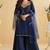 Navy blue embroidered silk wedding-salwar-kameez