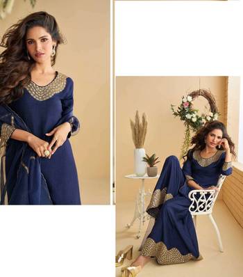 Navy blue embroidered silk wedding-salwar-kameez 2