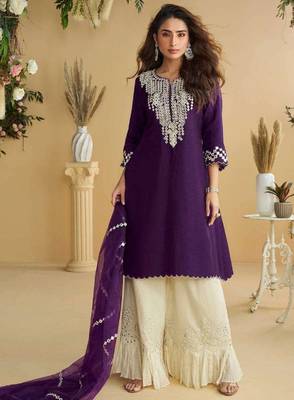 Purple embroidered silk wedding-salwar-kameez 1