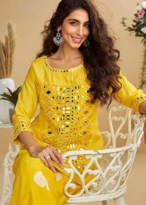 Yellow embroidered silk wedding-salwar-kameez 2