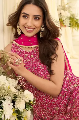 Pink embroidered silk pakistani-salwar-kameez