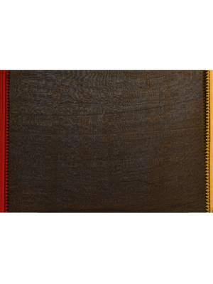 Women's black embellished handloom cotton saree 4