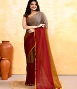 Women's multi embellished handloom cotton saree