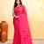 Women's rani pink embellished cotton blend jamdani saree