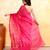 Women's rani pink embellished cotton blend jamdani saree