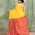 Women's yellow embellished cotton blend jamdani saree