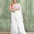 Women's white embellished cotton blend jamdani saree