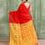 Women's red embellished cotton blend jamdani saree