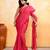 rani pink embellished cotton blend zari check handloom saree