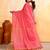 pink embellished cotton blend zari check handloom saree