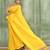 yellow embellished cotton blend zari check handloom saree