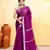 magenta embellished cotton blend zari border handloom saree