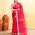 rani pink embellished cotton blend zari border handloom saree