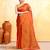 rust dual tone organic tissue saree with blouse piece