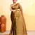 gold dual tone organic tissue saree with blouse piece