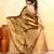 gold dual tone organic tissue saree with blouse piece