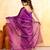 violet dual tone organic tissue saree with blouse piece