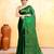 green dual tone organic tissue saree with blouse piece