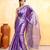 lavender dual tone organic tissue saree with blouse piece