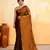copper dual tone organic tissue saree with blouse piece