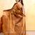 copper dual tone organic tissue saree with blouse piece