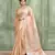 beige dual tone organic tissue saree with blouse piece