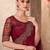 Maroon sparkle shaded chiffon heavy embroidery and sequin work partywear saree