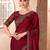 Maroon sparkle shaded chiffon heavy embroidery and sequin work partywear saree