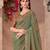 Sage green golden shine georgette heavy embroidery and sequin work partywear saree