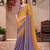 Mustard yellow majestic shaded chiffon heavy embroidery and sequin work partywear saree